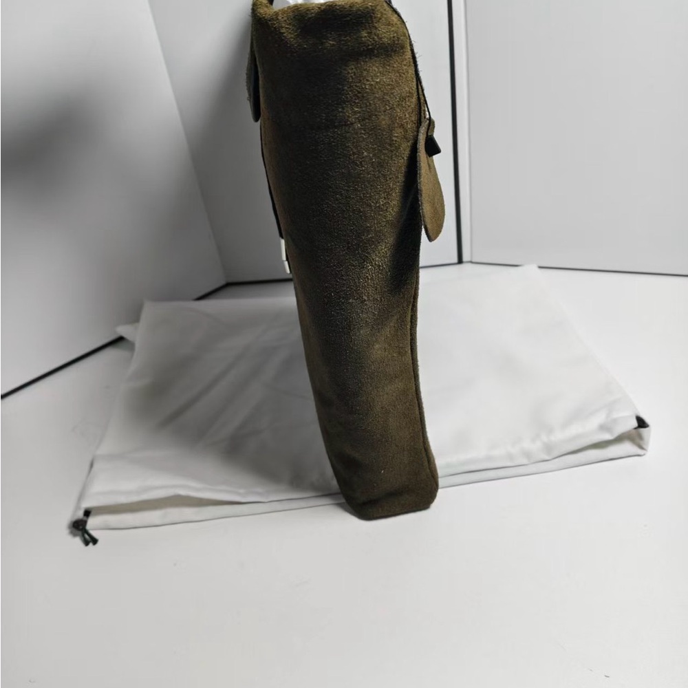 Martin Margiela Olive Green Suede Tote Bag - Picture 3 of 5